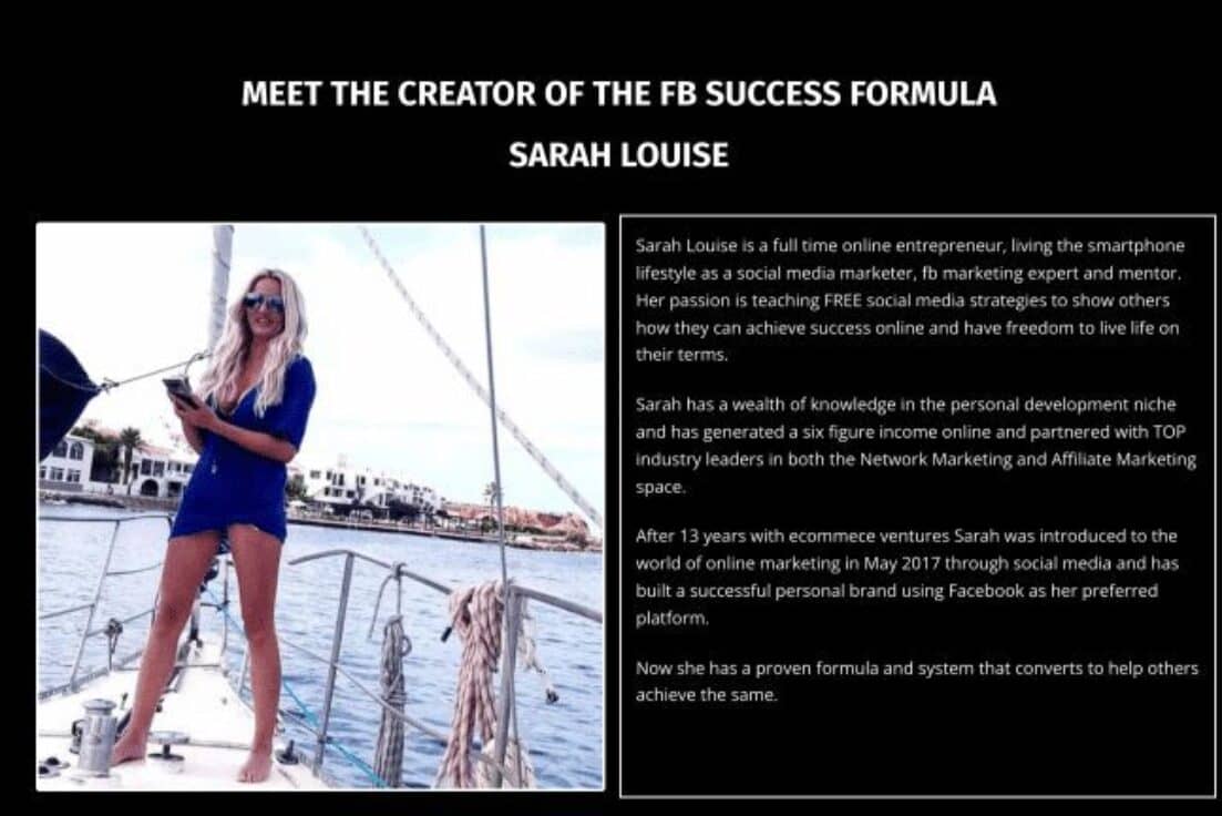 Sarah Louise – The FB Success Formula