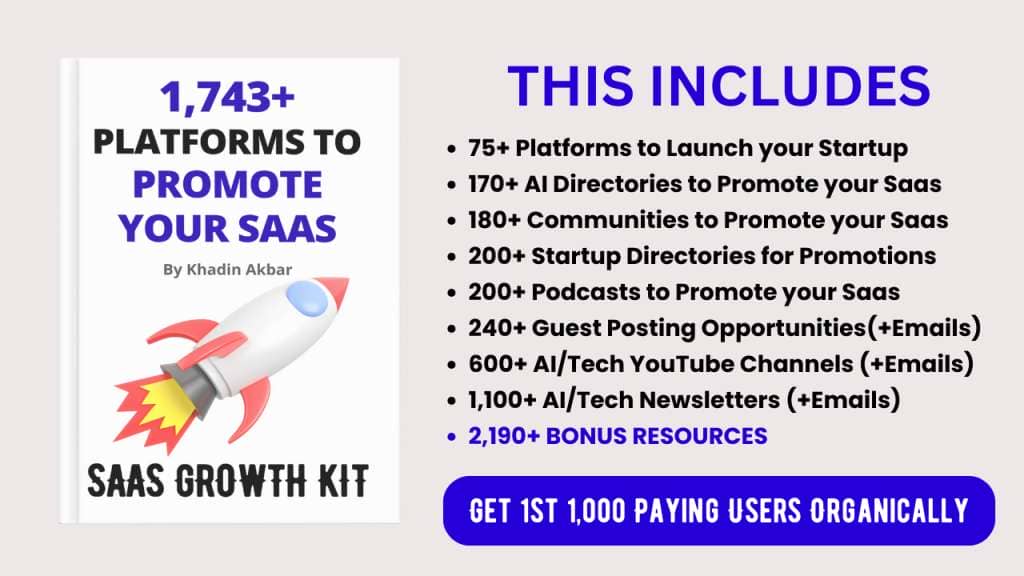 Saas Pedia – Saas Growth Kit 2024 [1,743+ Places To Promote Your Startup]